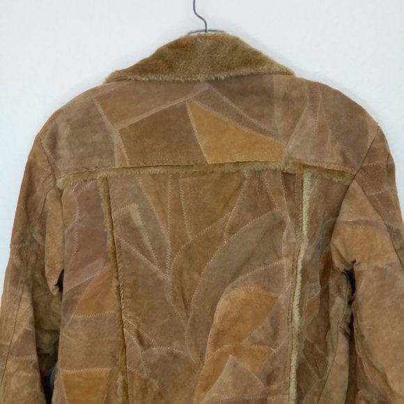 Leather Works Tan Suede Leather Faux Fur Jacket - Picture 9 of 13
